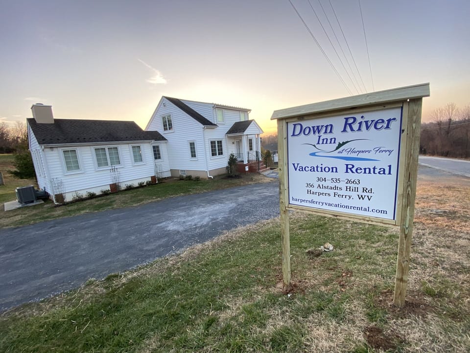 Sunset from the front of the house