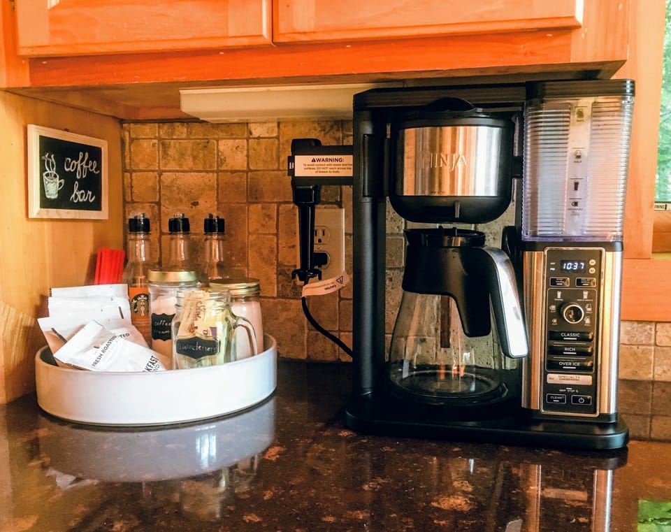 Start your morning with a cup of coffee and awesome mountain views