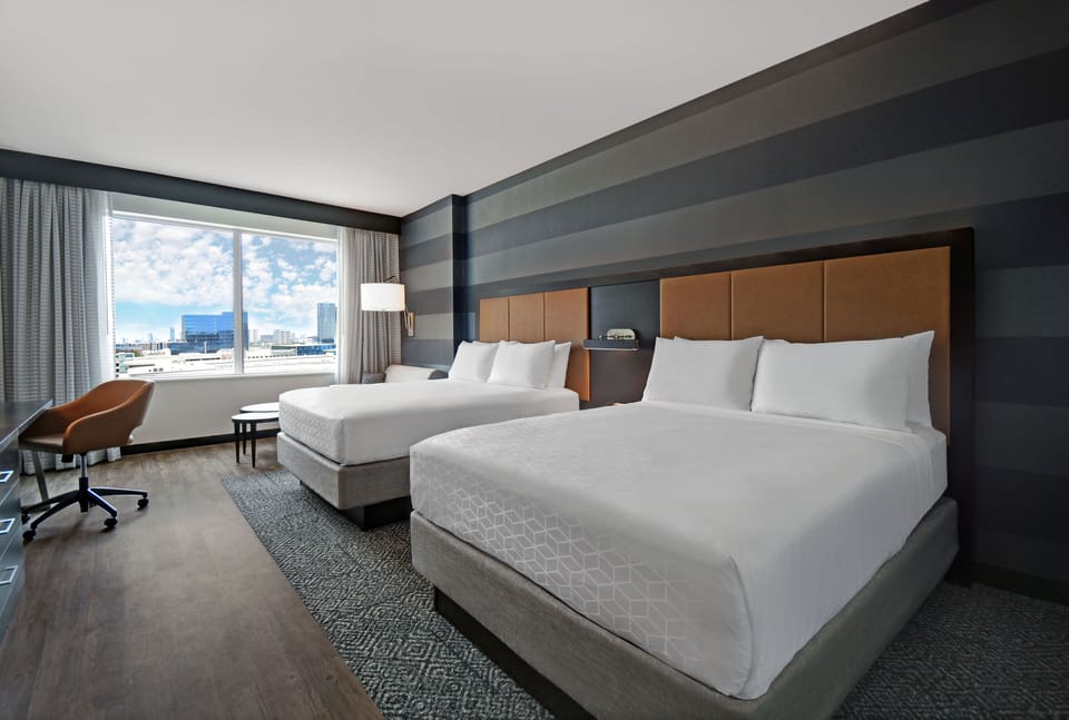Hypo-allergenic bedding available, in-room safe, blackout drapes
