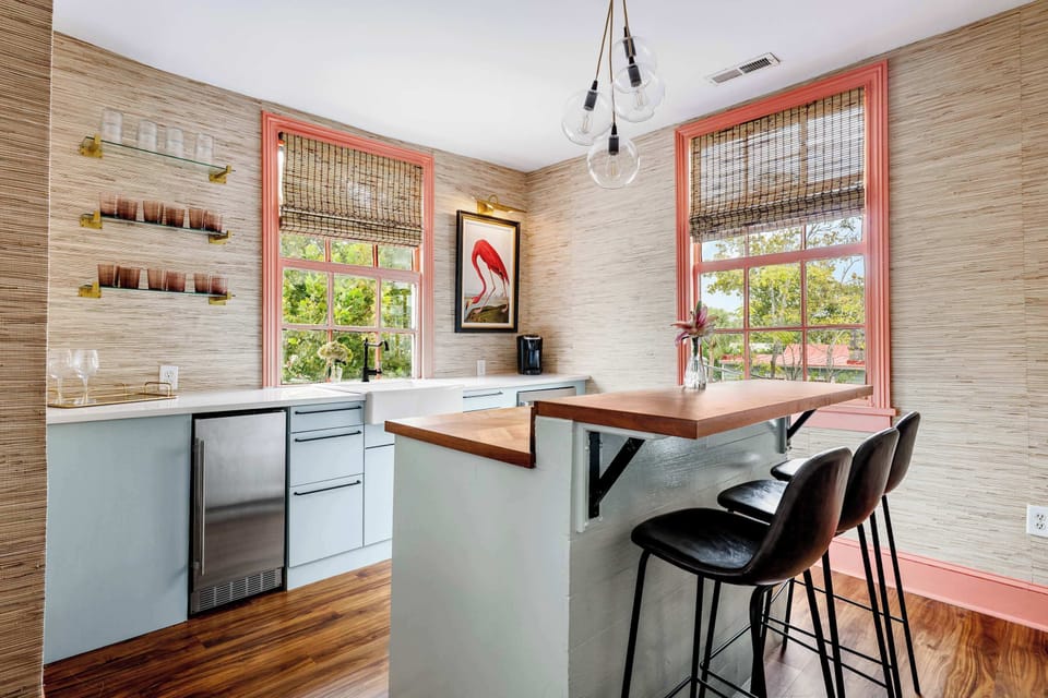 "Speakeasy" off the third floor living room adding to the hangout space 