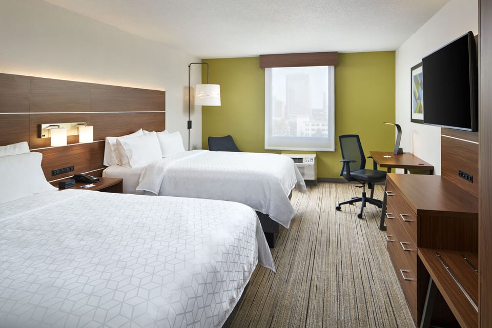 In-room safe, desk, laptop workspace, blackout drapes
