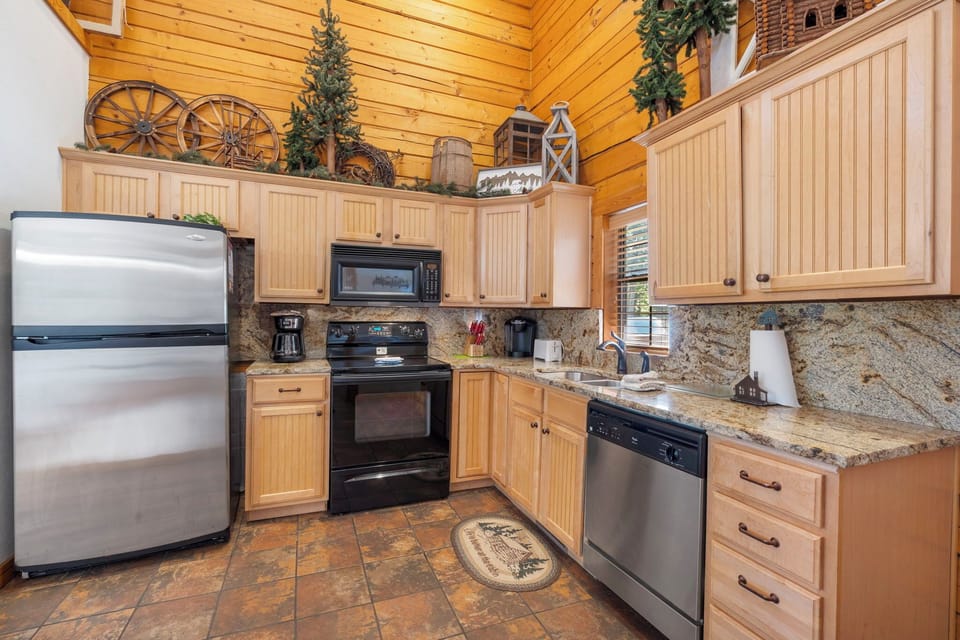 Cabin One, Kitchen - Each Kitchen is Fully-Equipped with Major Appliances