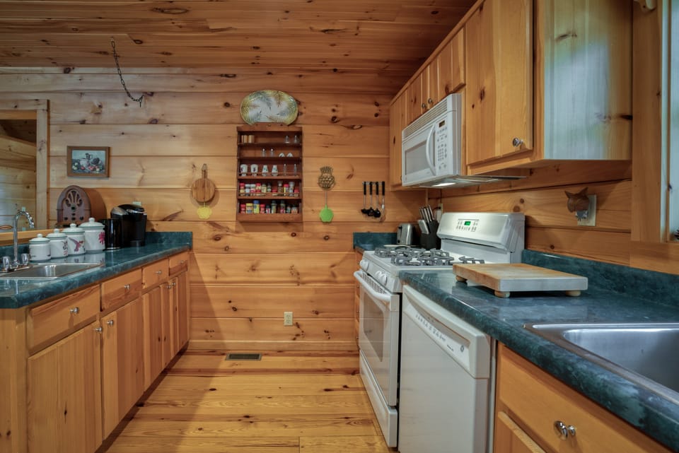 Kitchen with prep area