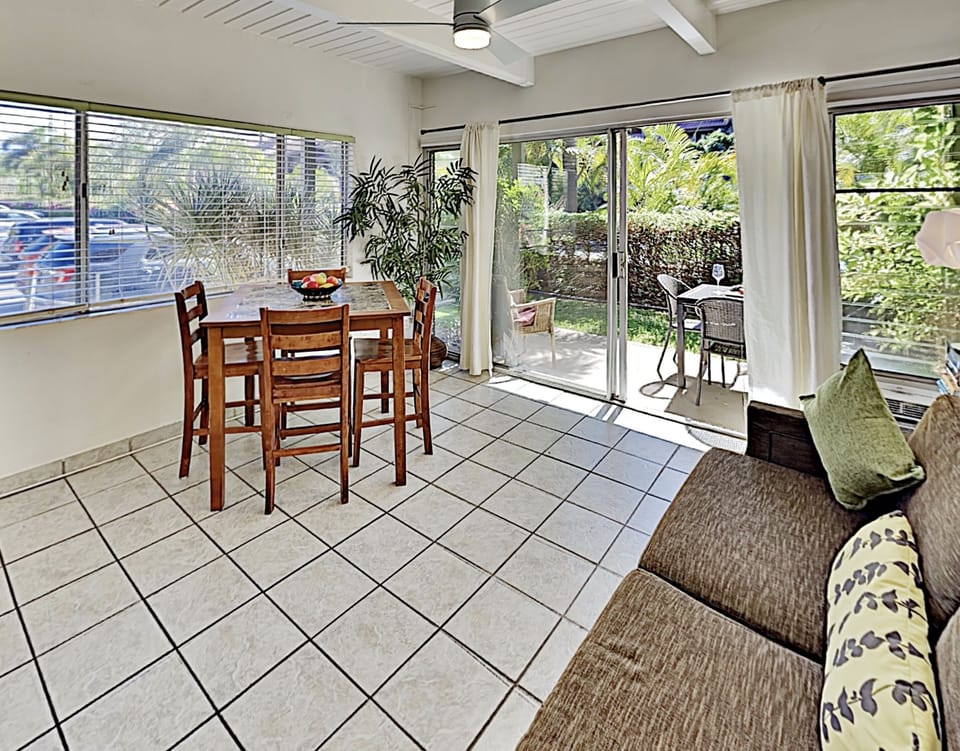 Dining room table for four.