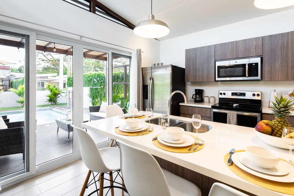 Stainless steel appliances.