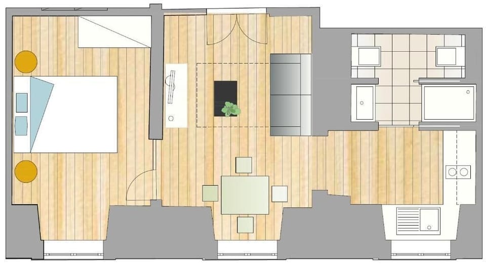 Comfort Apartment, 1 Bedroom | Floor plan