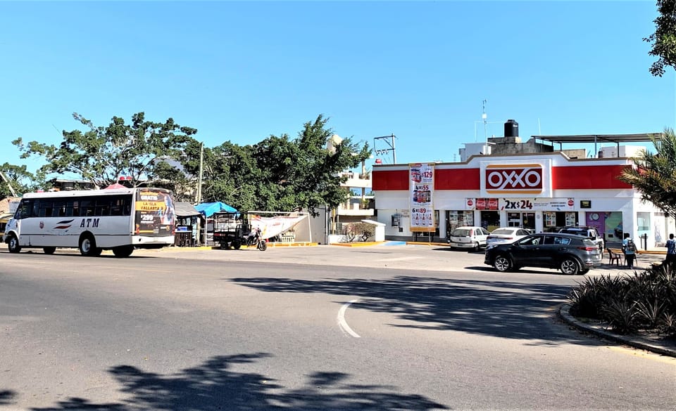 DIRECTIONS the last PV city bus stop in Punta next to OXXO & Suites de Mita 