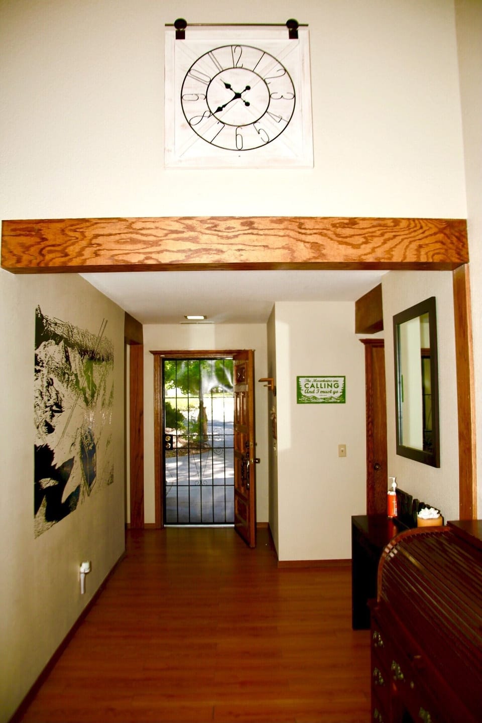 hallway look out to the front entrance