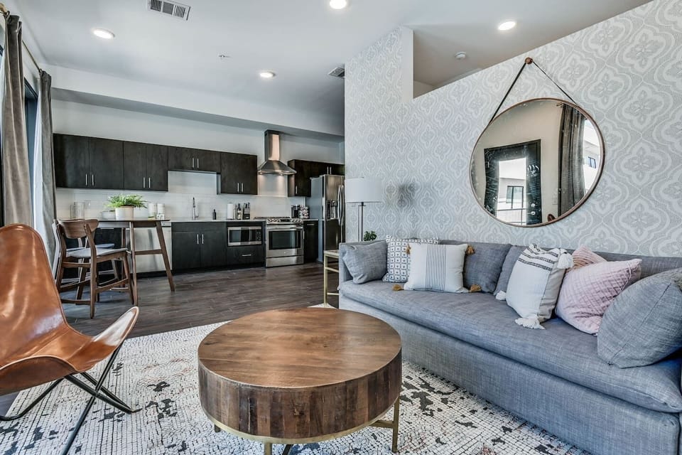 The open concept with picturesque windows offer plenty of space to enjoy your time inside.  