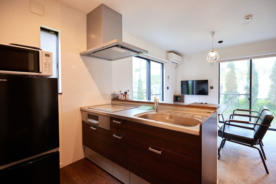 Rooftop Villa With Theater Room-Type A, Non Smoking | Private kitchen | Fridge, microwave, stovetop, electric kettle