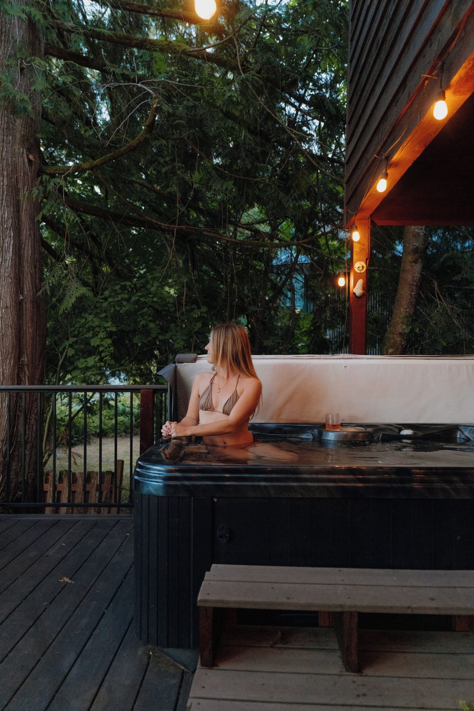 Sparkling clean hot tub