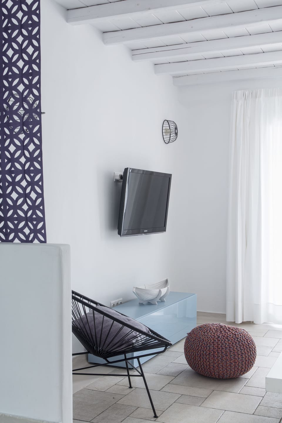 Villa Sea View & Pool View | Living area | 32-inch LCD TV with satellite channels, TV