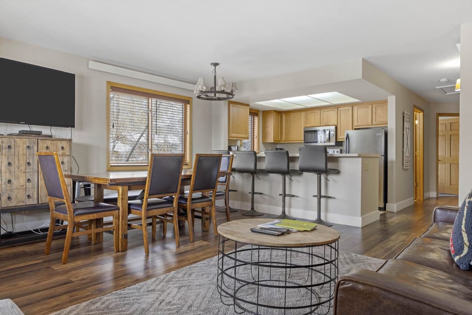 Living Room looking into Dining Area and Kitchen