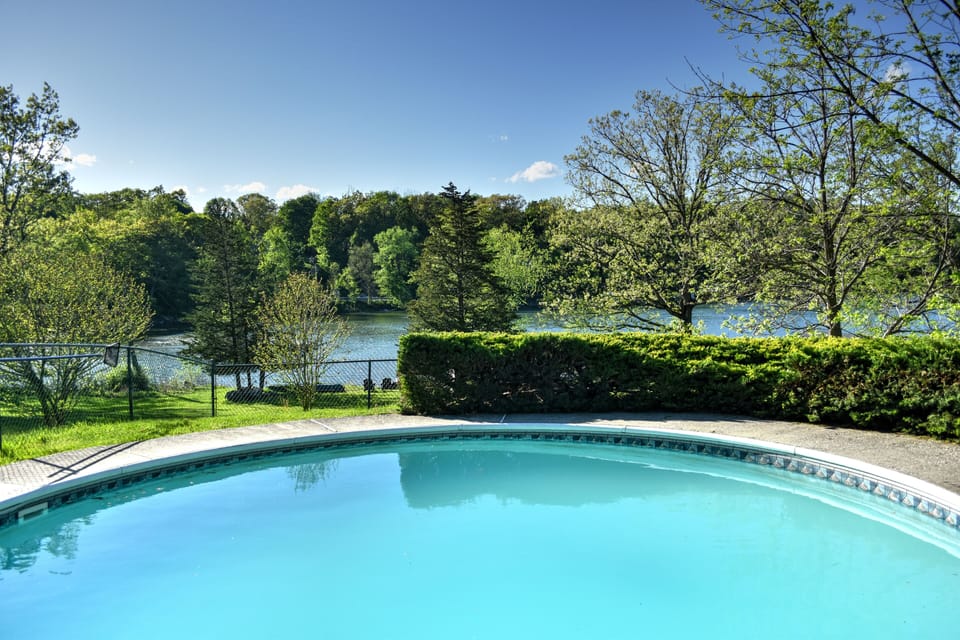 A view of our lake from the pool!