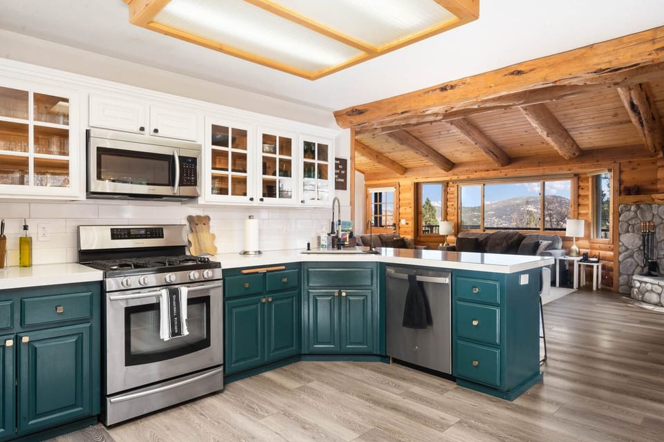 The views from this kitchen make cooking seem like less work. 
