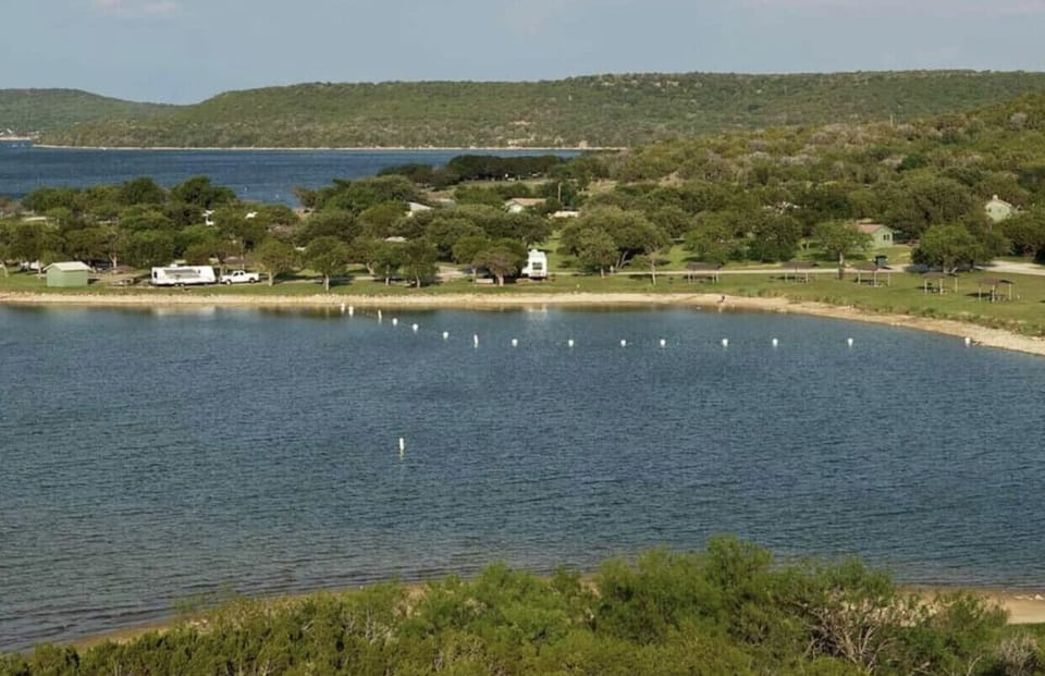 Beautiful Possum Kingdom Lake aerial shot. 