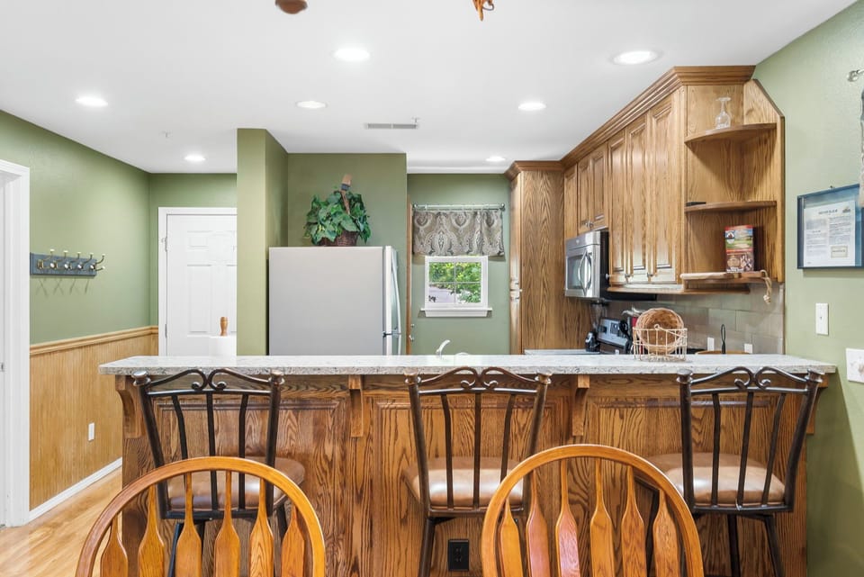 Kitchen with Extra Bar Seating