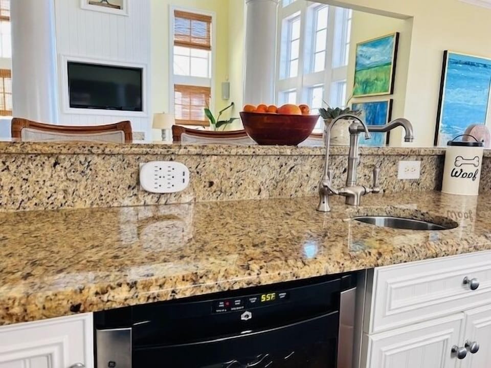 Wine fridge, also perfect spot for creating your charcuterie board!