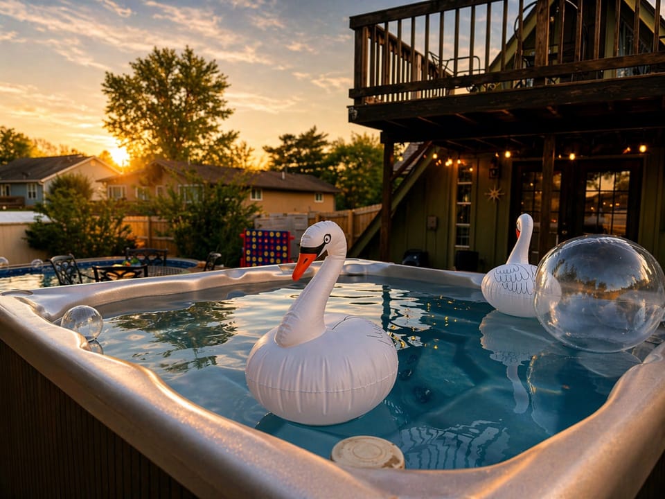 Outdoor spa tub