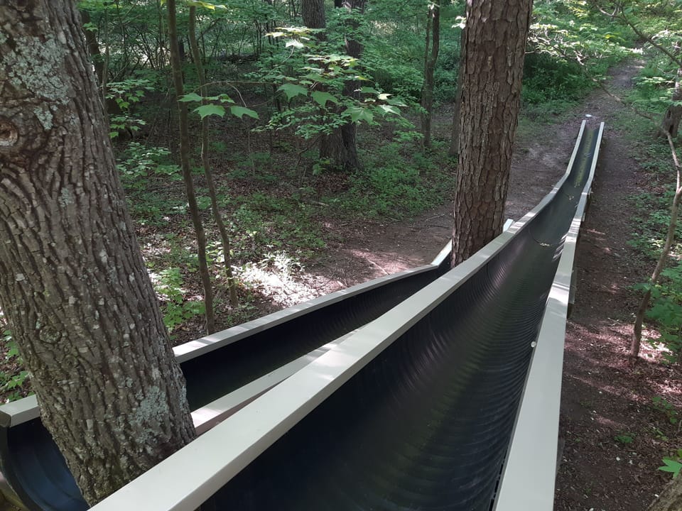 Sliding boards.