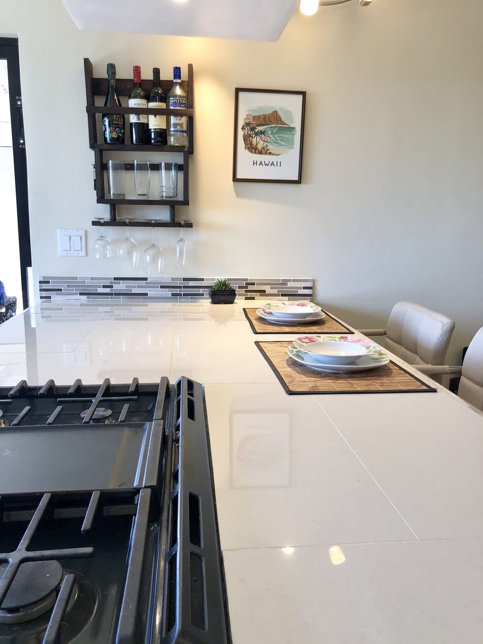 Bar seating in addition to fully renovated dining room