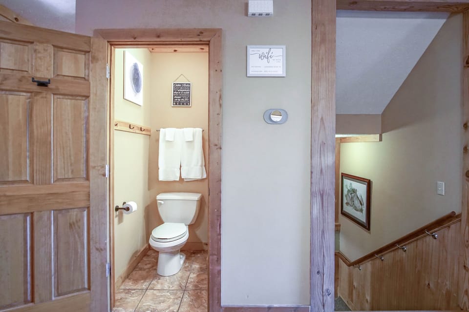 The half bathroom on the 2nd floor.