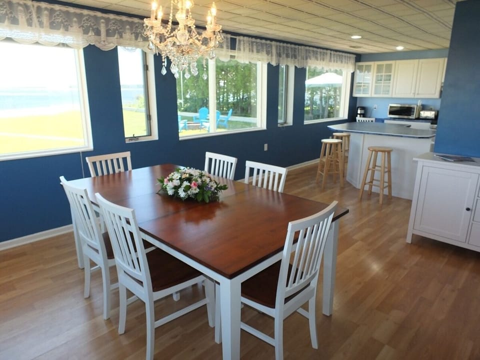 OVERALL:  The lovely dining room that features a great view of Lake Huron while dining