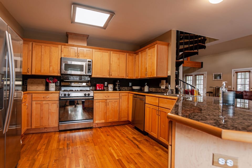 Can stay involved with group while working in the kitchen