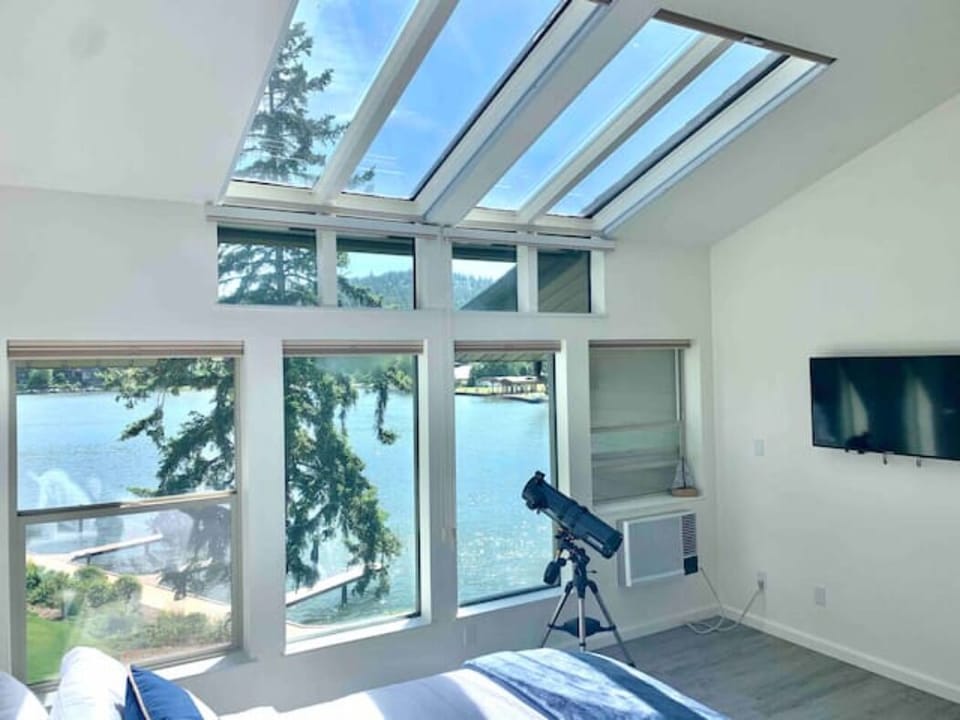 Master bedroom with fantastic views of the water. 