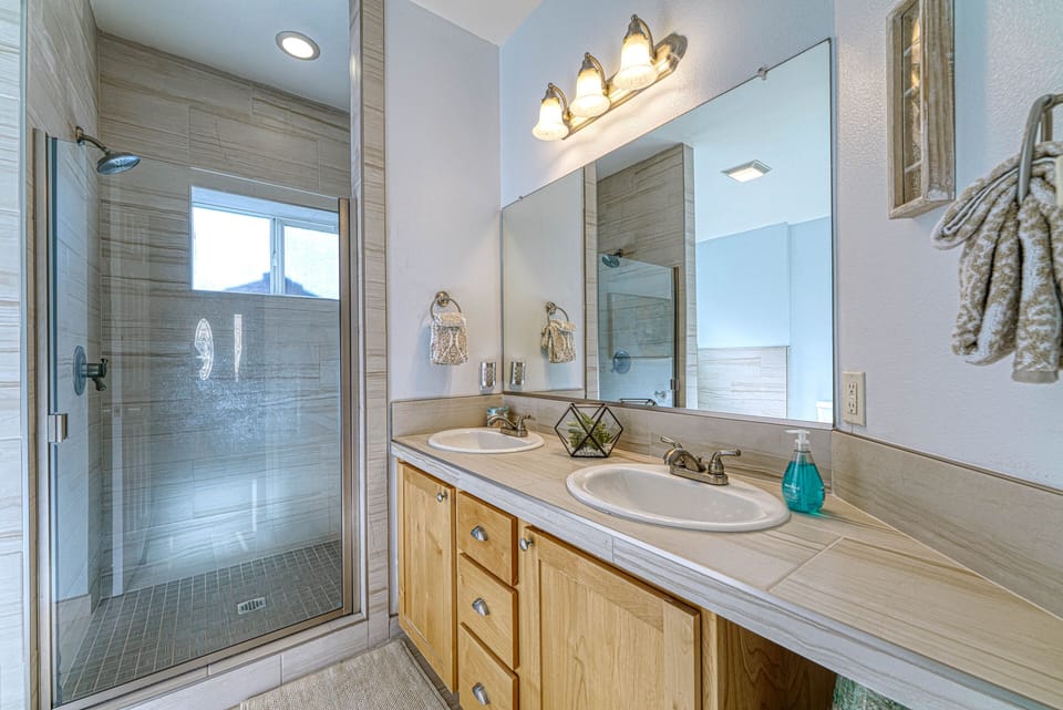 Master Bathroom with Double Sinks