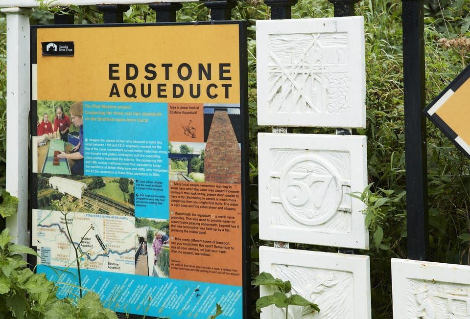Learn more on the Information board for Edstone Aqueduct