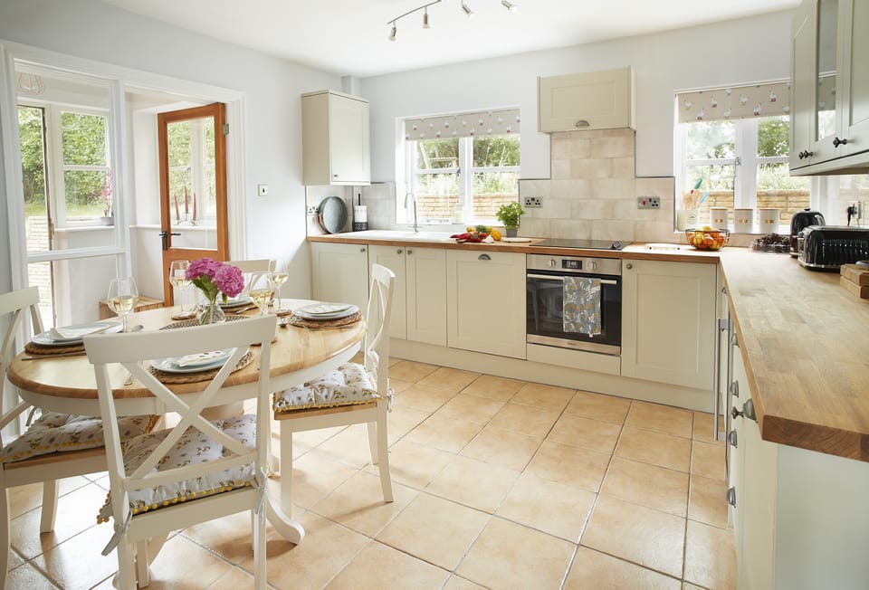Kitchen with table and four chairs