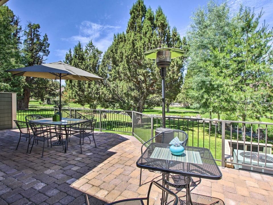 Patio facing creek