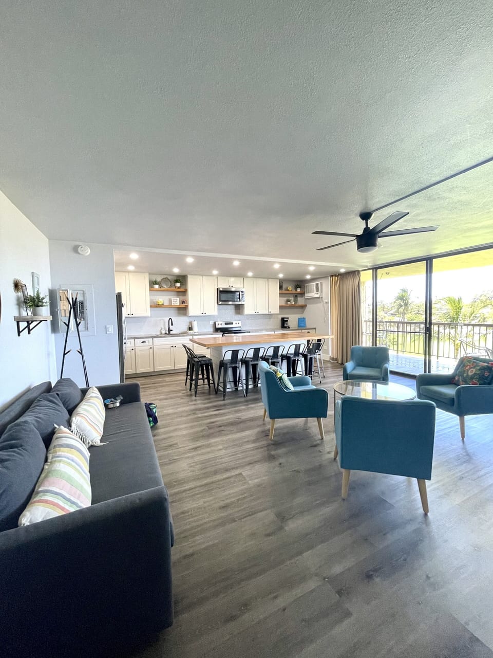 Gorgeous remodel; very spacious living and kitchen area. 