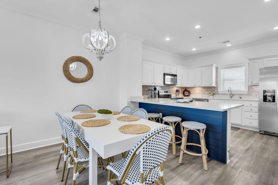 Dining room table plus eat-in bar
