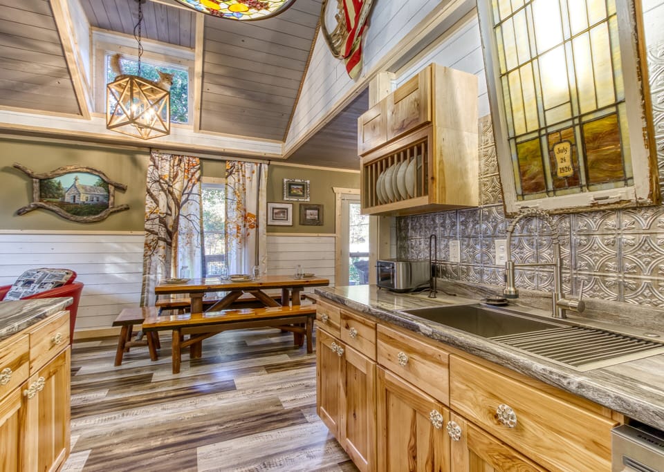 Kitchen and dining area