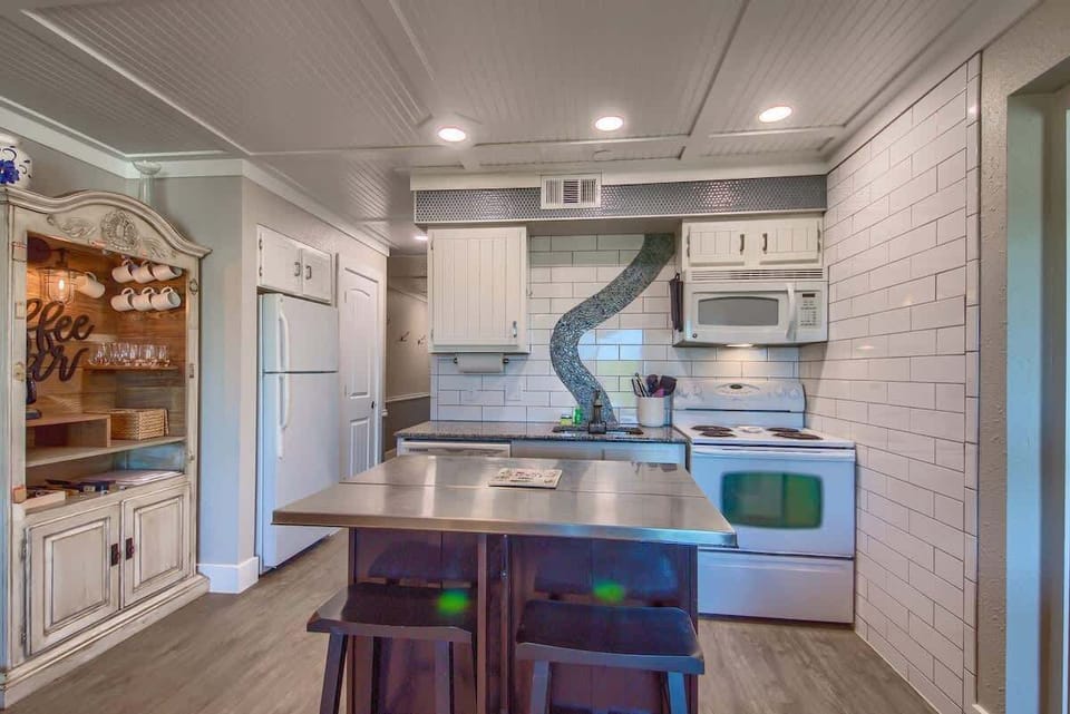 Adorable Kitchen with a Coffee Bar. 