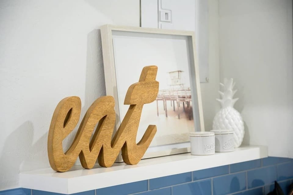 Modern Beach themed kitchen. 