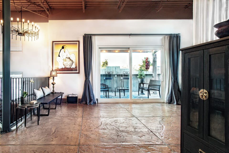 A spacious floor plan inspires your yoga practice.  8ft patio doors to balcony.