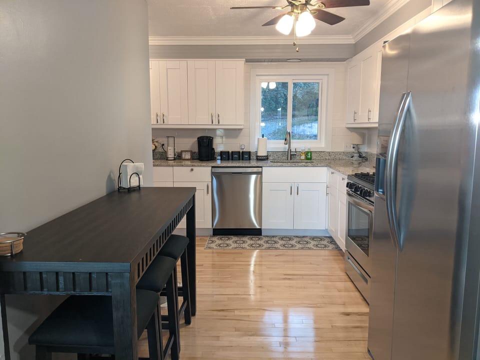Kitchen high-top seating for 3