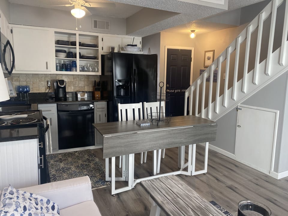 Large kitchen area with lots of updates