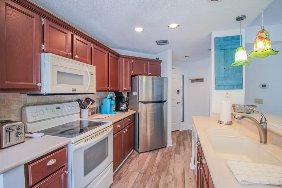 Kitchen with all cooking equipment essentials
