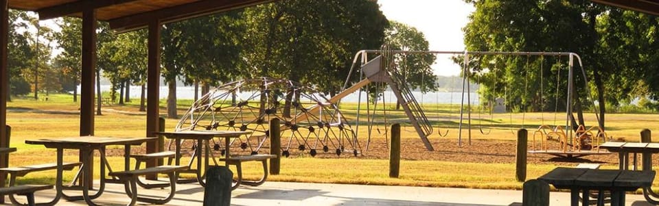 Public park on Lake Fork a few miles away with bank fishing and a fishing pier.