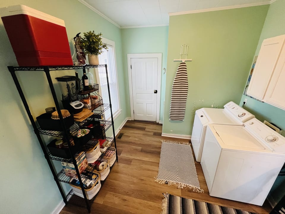 Large laundry Room, Washer and Dryer for our lovely guests. 