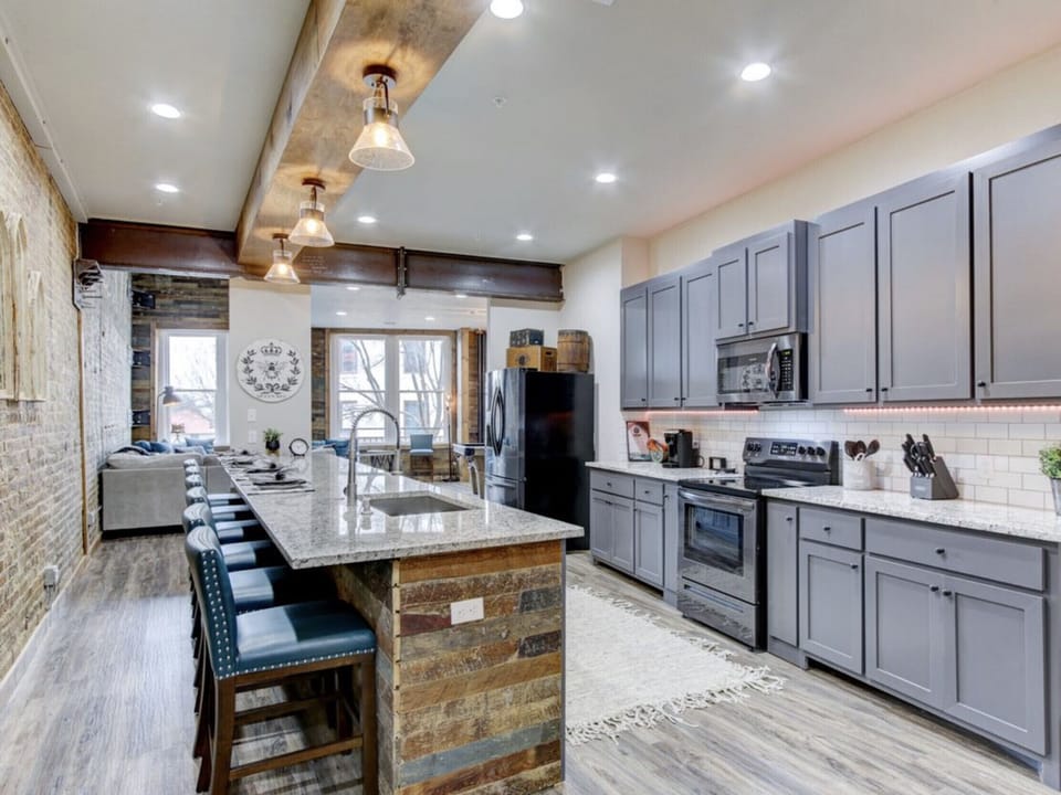 The gourmet kitchen is perfect for cooking a meal for six!