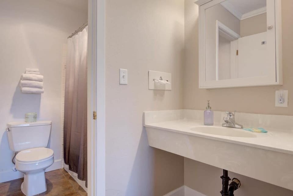 There is a second bathroom in the master bedroom