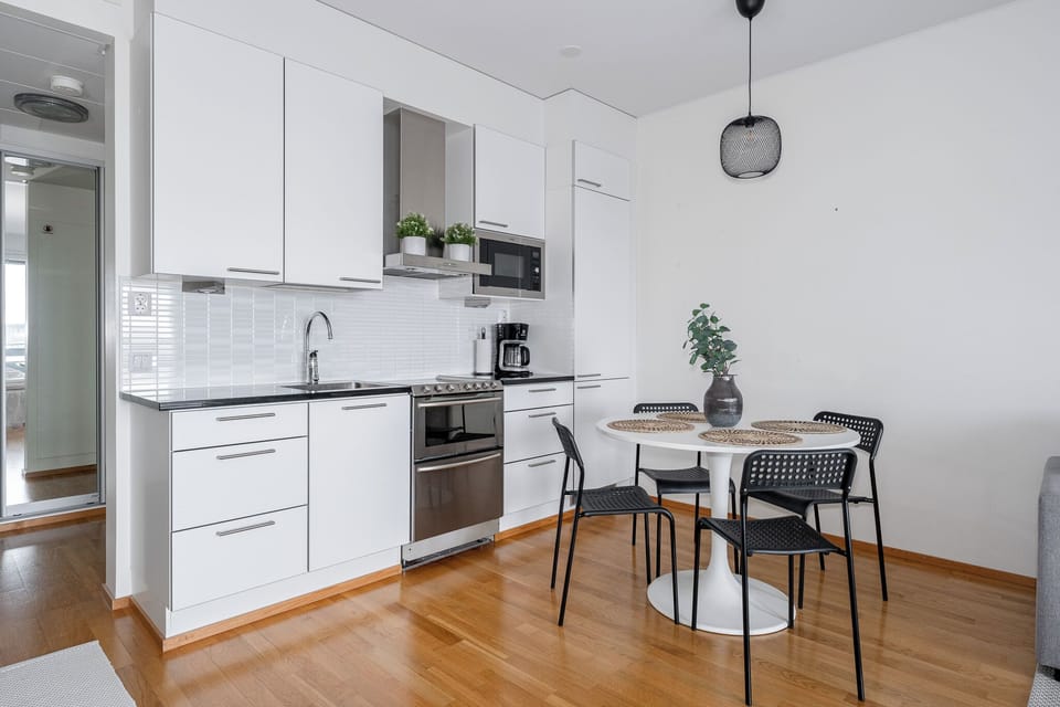 Exclusive Studio | Private kitchen | Full-size fridge, microwave, oven, stovetop