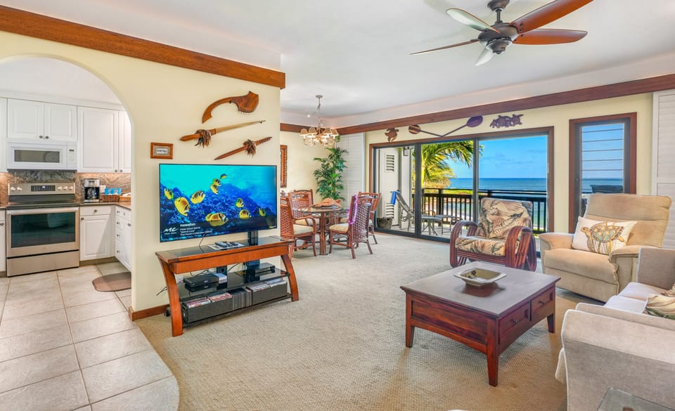 Spacious Ocean View living room.