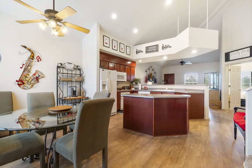 Dining and Kitchen Area with Open Floor Plan