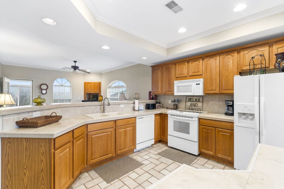 Kitchen with Modern Appliances, Plenty of Counter and Cabinet Space
